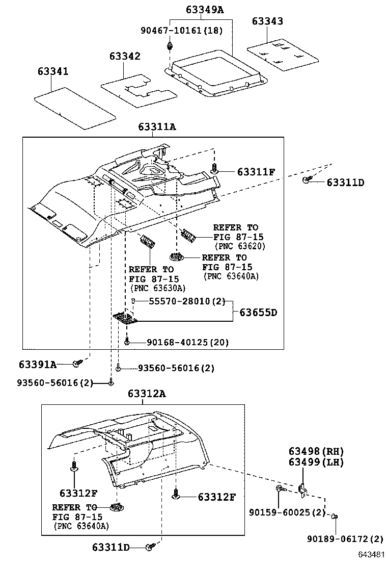  HIACE |  ROOF HEADLINING SILENCER PAD