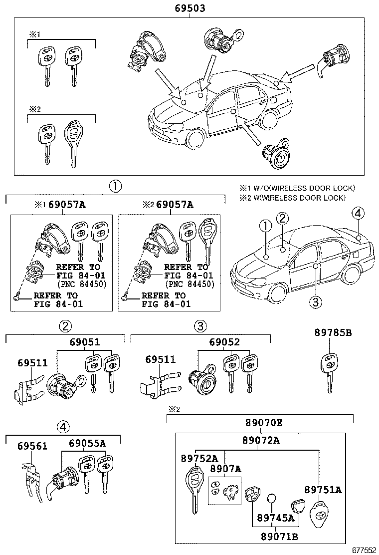  ETIOS |  LOCK CYLINDER SET