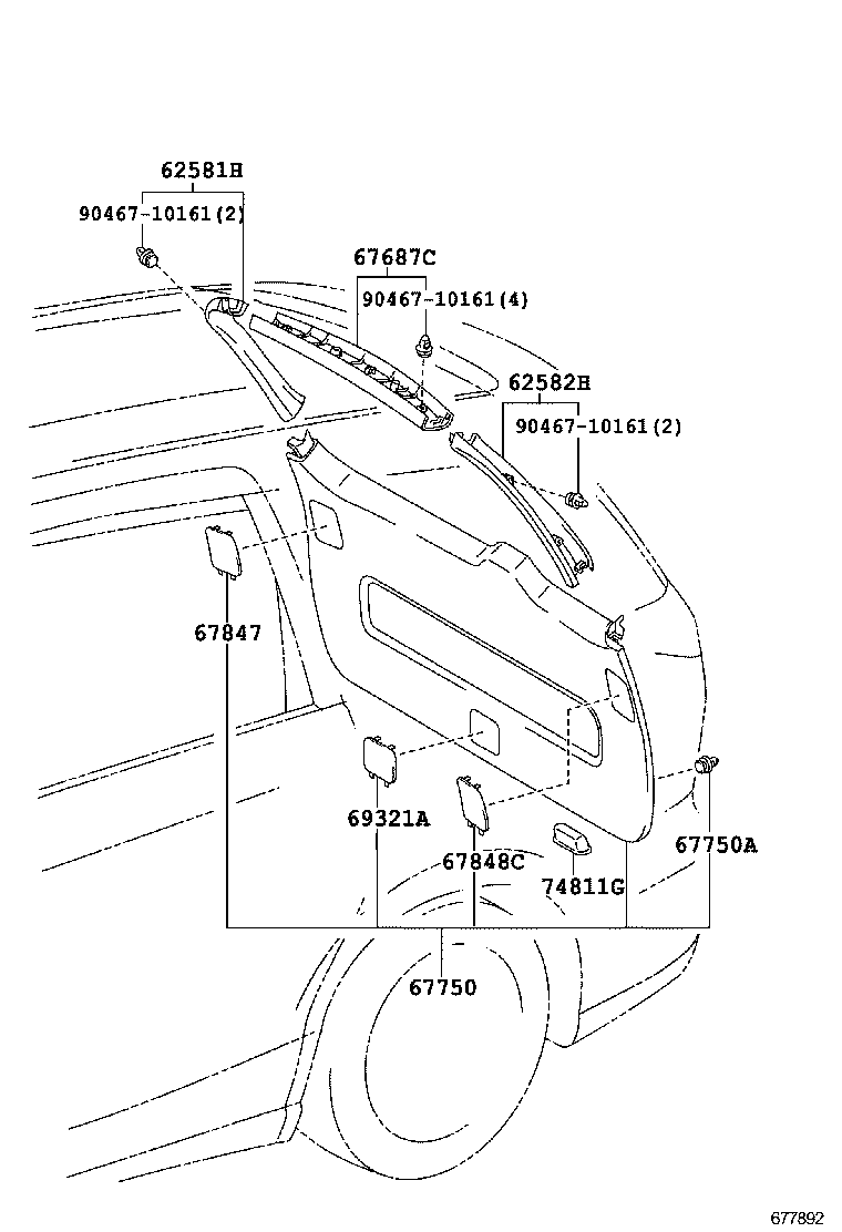  PREVIA |  BACK DOOR PANEL GLASS