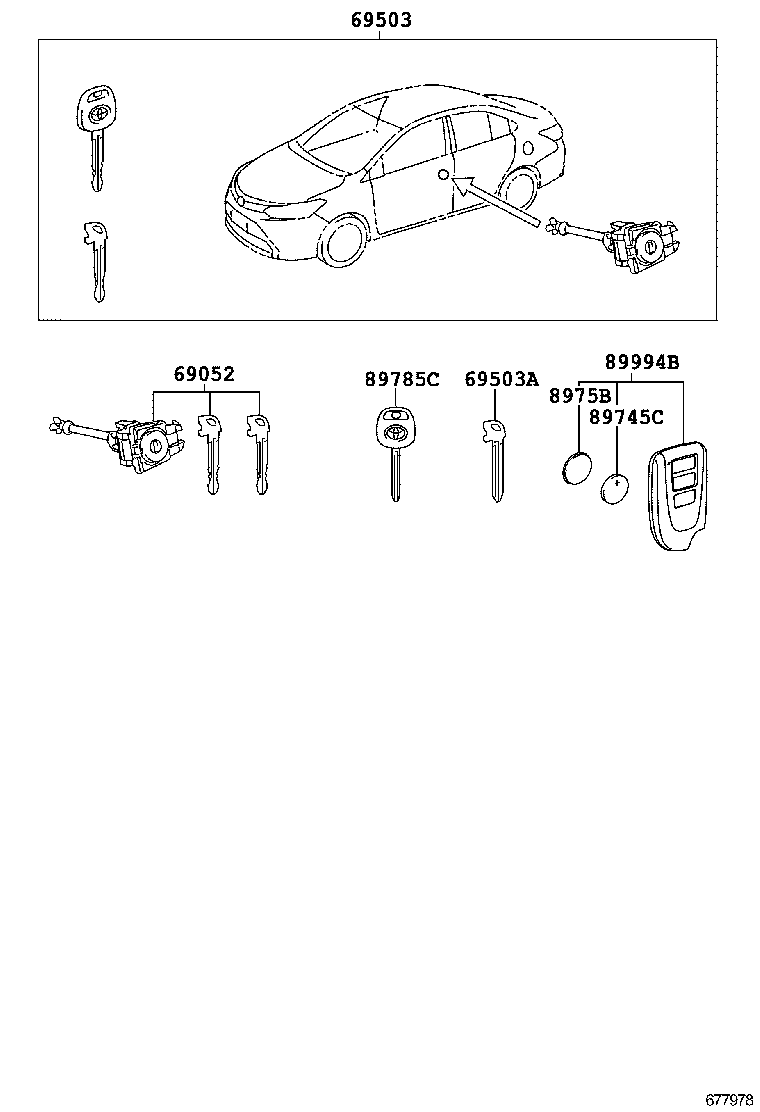  VIOS CHINA |  LOCK CYLINDER SET