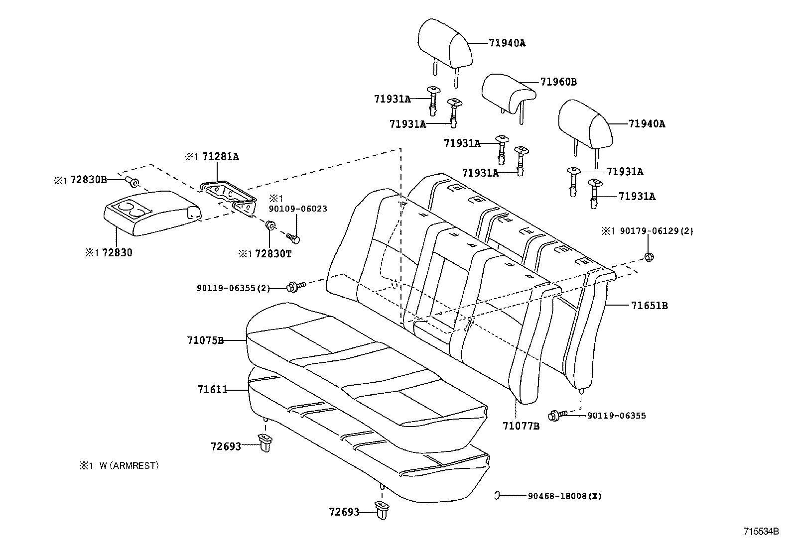  COROLLA ALTIS |  REAR SEAT SEAT TRACK