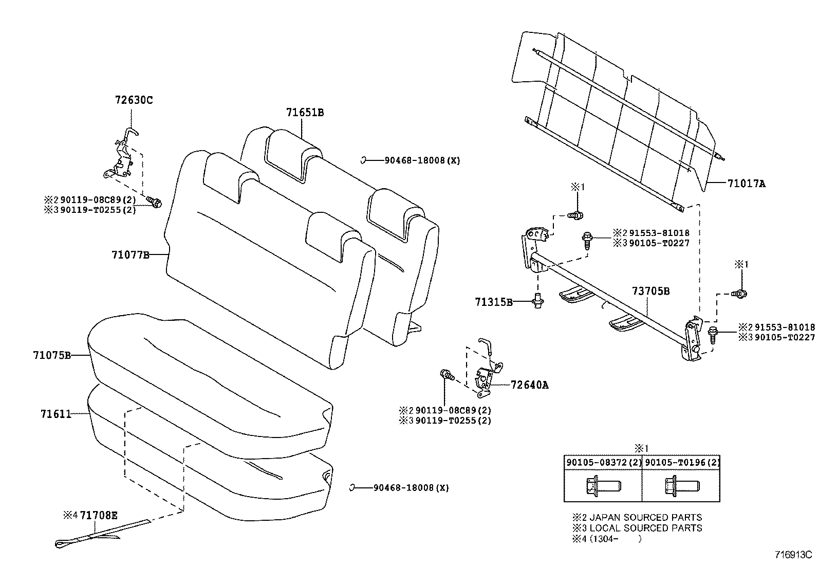  ETIOS LIVA CROSS |  REAR SEAT SEAT TRACK