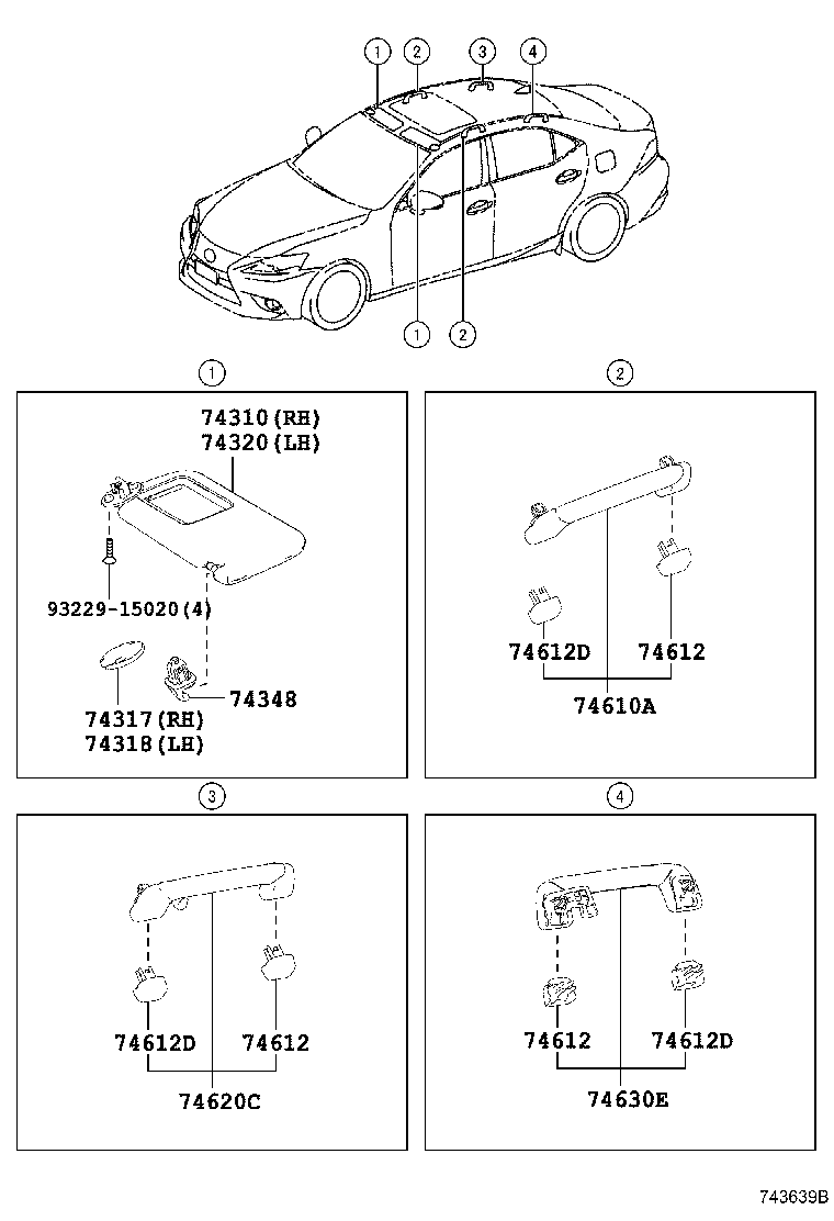  IS250 350 300H |  ARMREST VISOR