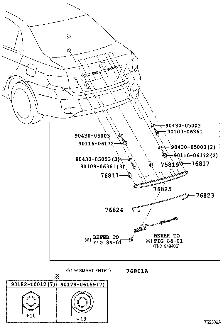  COROLLA ALTIS |  REAR MOULDING