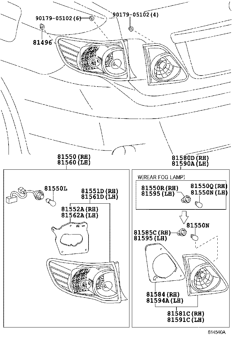  COROLLA ALTIS |  REAR COMBINATION LAMP