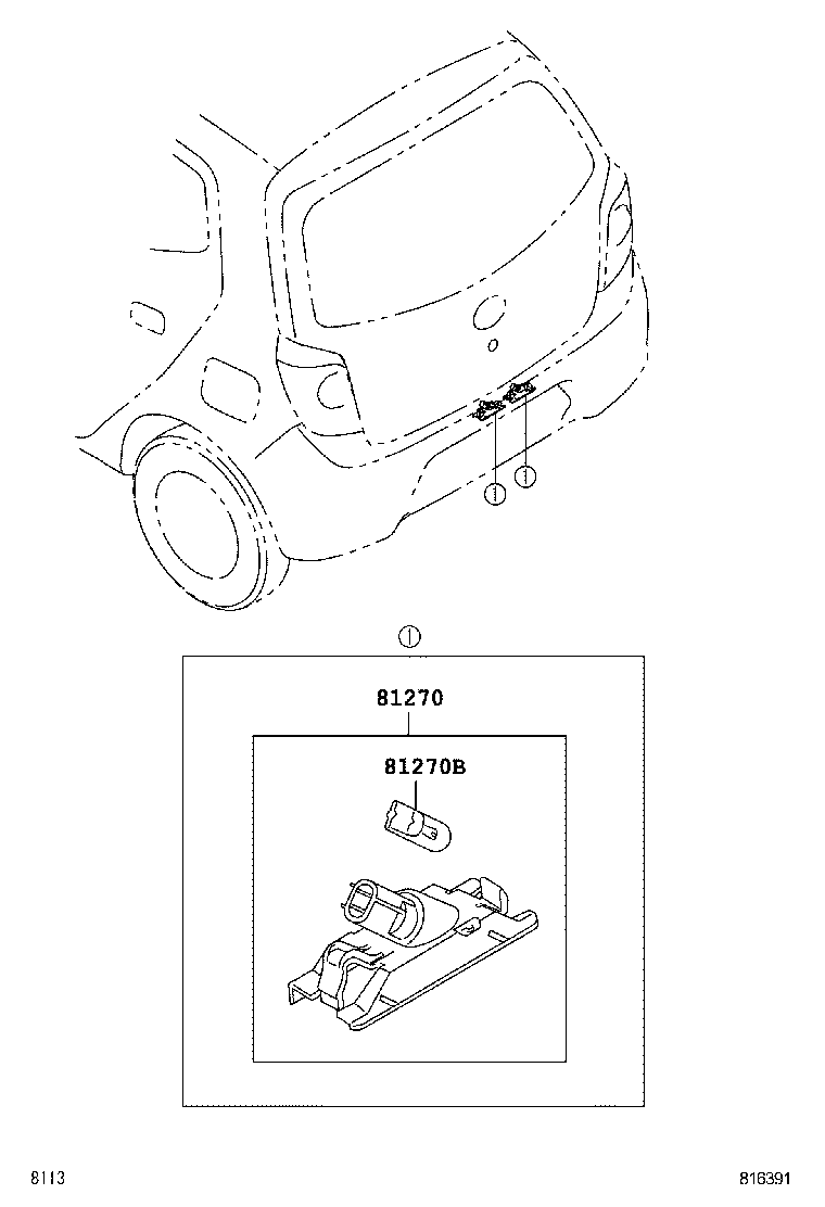  AGYA WIGO |  REAR LICENSE PLATE LAMP