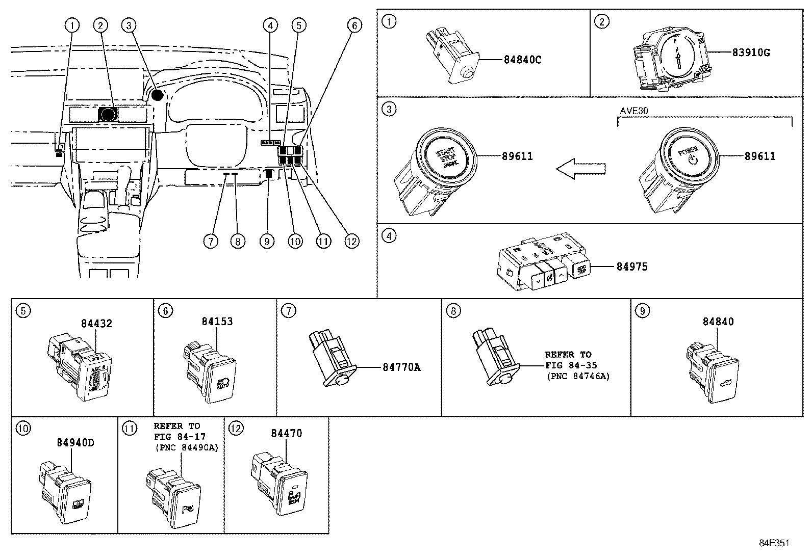  IS250 350 300H |  SWITCH RELAY COMPUTER
