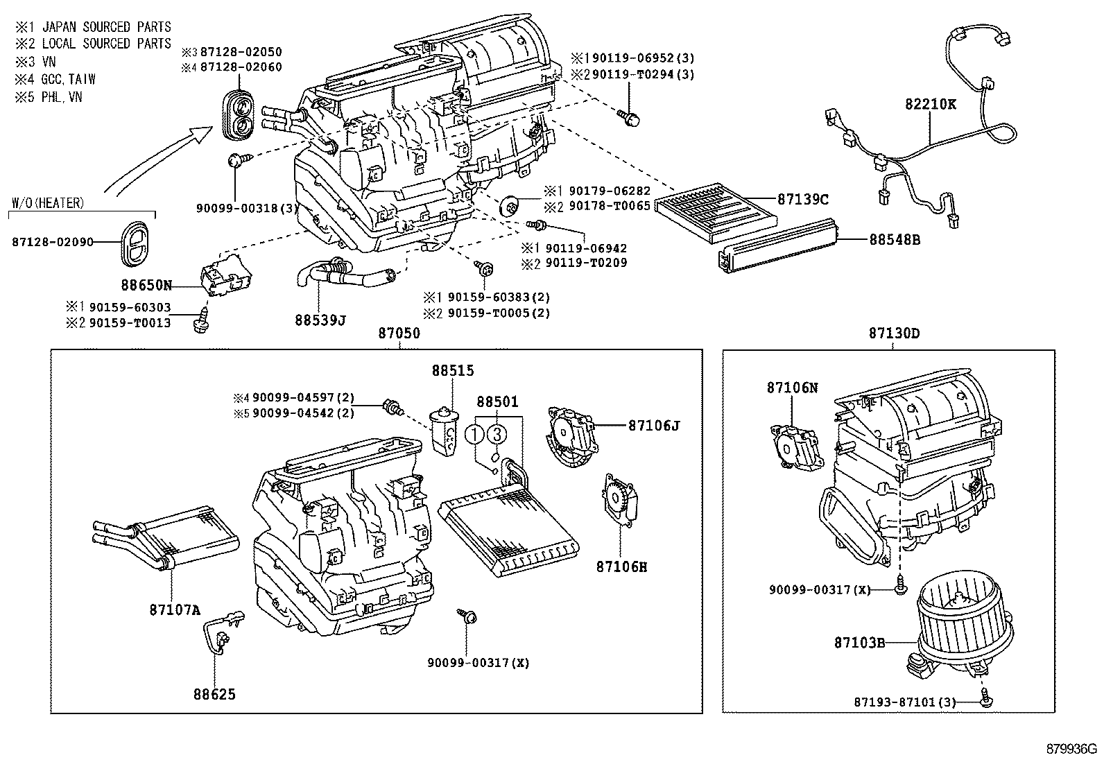  COROLLA ALTIS |  HEATING AIR CONDITIONING COOLER UNIT