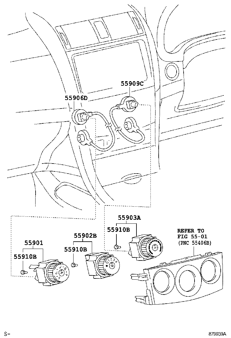  COROLLA ALTIS |  HEATING AIR CONDITIONING CONTROL AIR DUCT