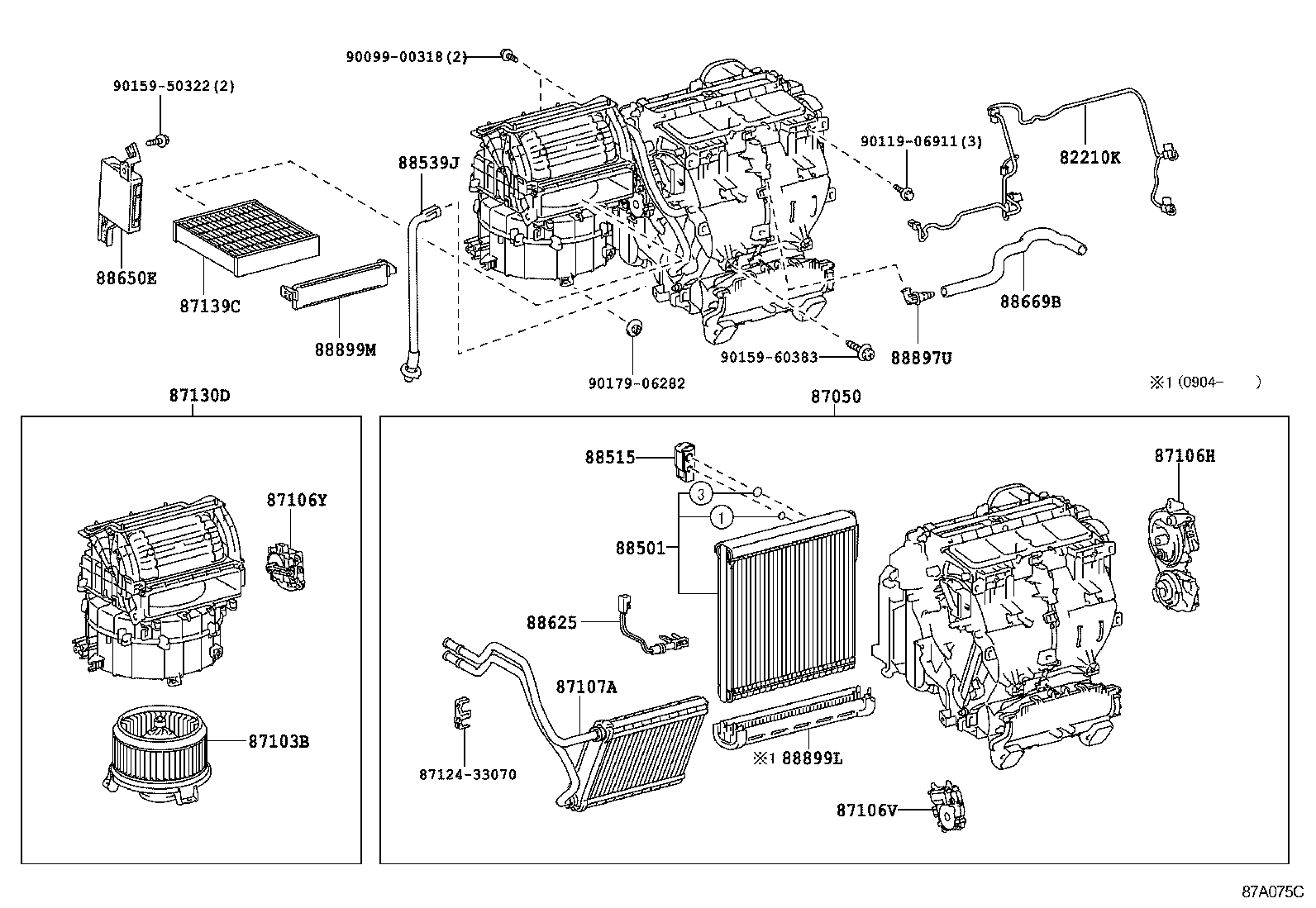  ALPHARD VELLFIRE HV |  HEATING AIR CONDITIONING COOLER UNIT