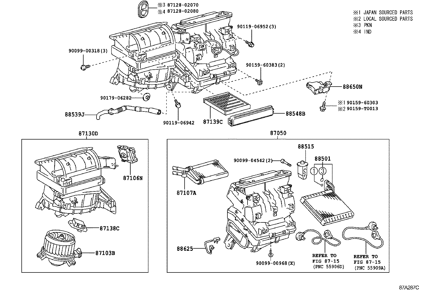  COROLLA ALTIS |  HEATING AIR CONDITIONING COOLER UNIT