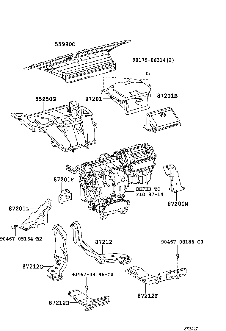 ALPHARD VELLFIRE HV |  HEATING AIR CONDITIONING CONTROL AIR DUCT