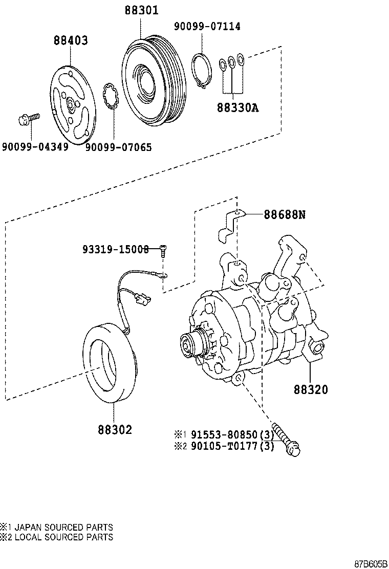  ETIOS LIVA CROSS |  HEATING AIR CONDITIONING COMPRESSOR