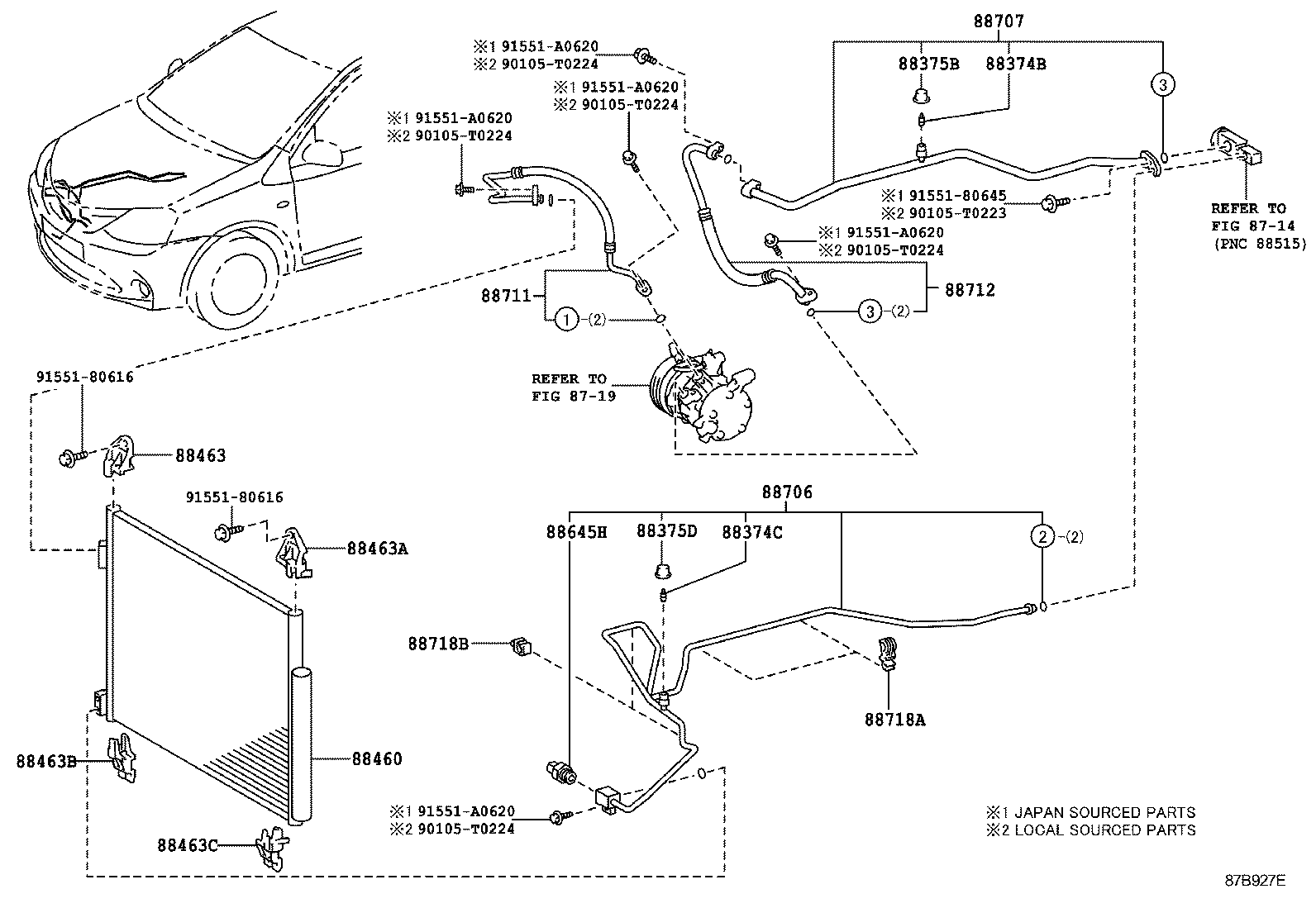  ETIOS LIVA CROSS |  HEATING AIR CONDITIONING COOLER PIPING