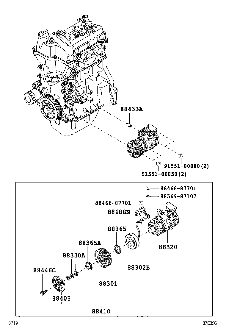  AGYA WIGO |  HEATING AIR CONDITIONING COMPRESSOR