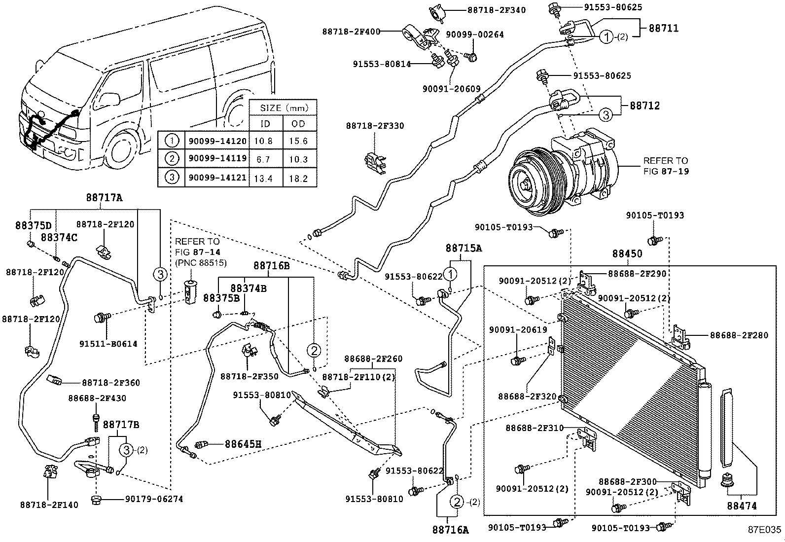  HIACE |  HEATING AIR CONDITIONING COOLER PIPING