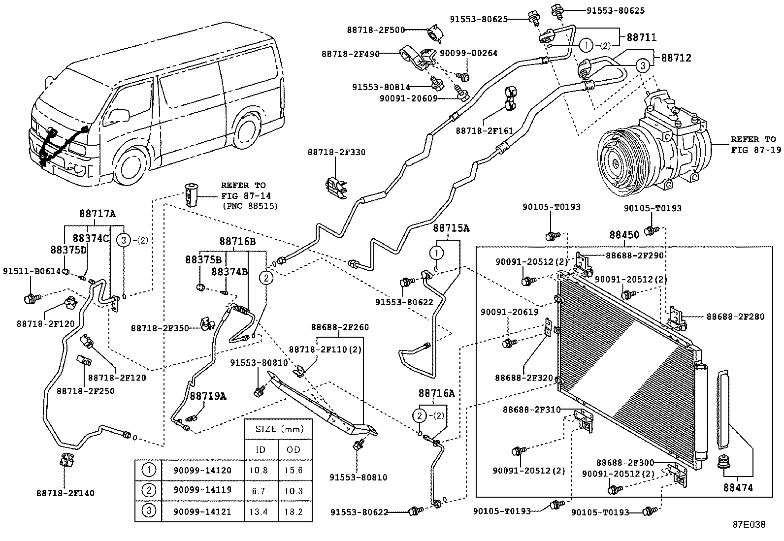  HIACE |  HEATING AIR CONDITIONING COOLER PIPING