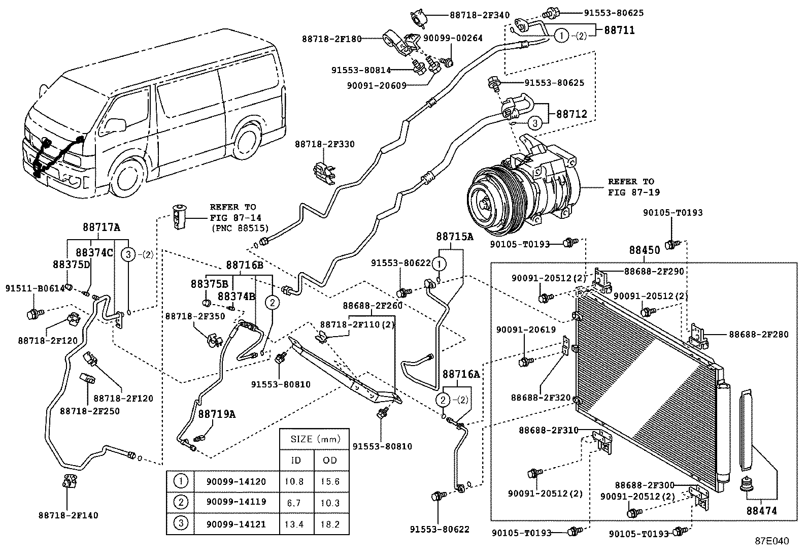  HIACE |  HEATING AIR CONDITIONING COOLER PIPING