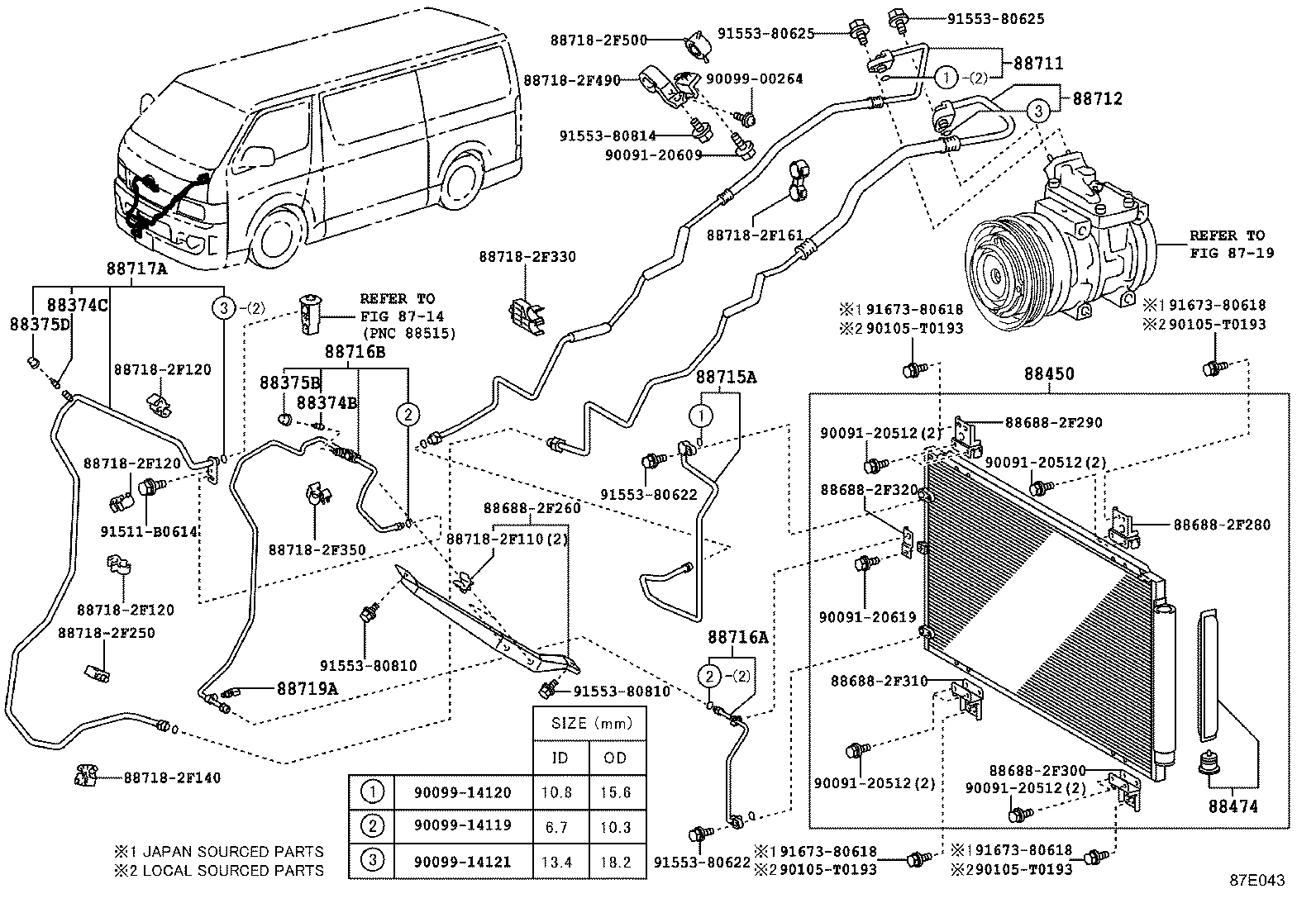  HIACE |  HEATING AIR CONDITIONING COOLER PIPING