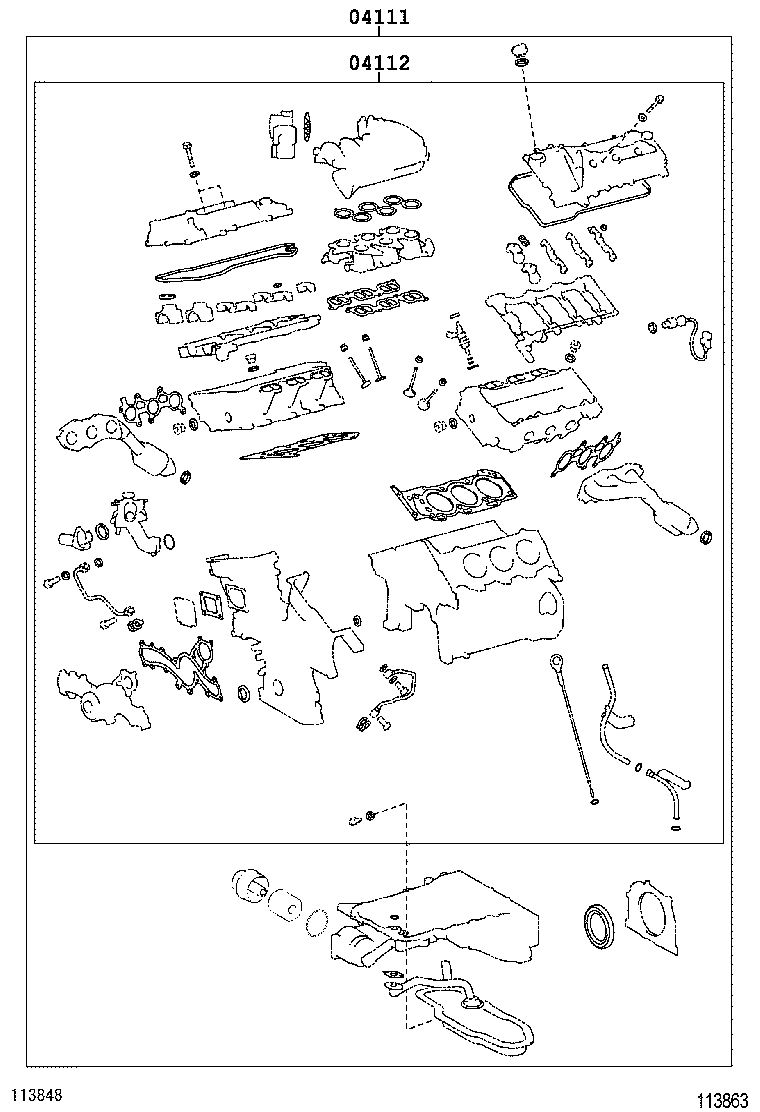  IS250C 300C |  ENGINE OVERHAUL GASKET KIT