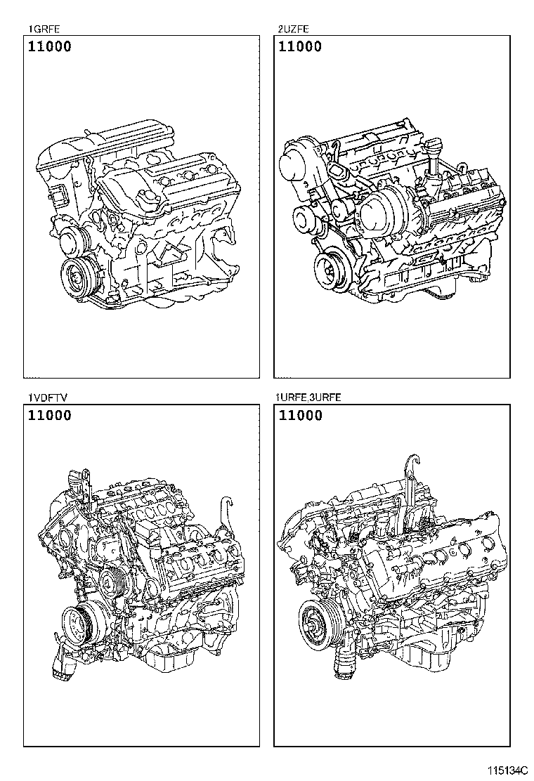  LAND CRUISER 200 |  PARTIAL ENGINE ASSEMBLY