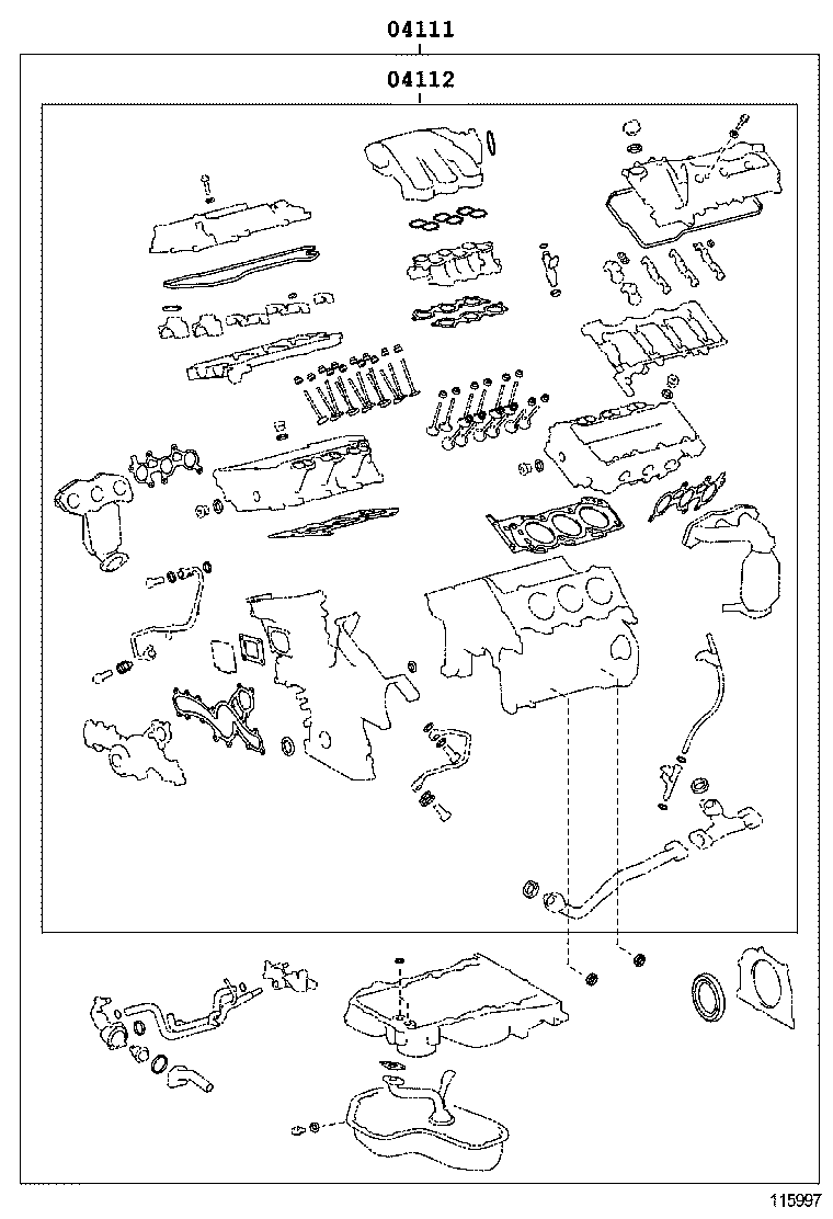  RX270 350 450H |  ENGINE OVERHAUL GASKET KIT