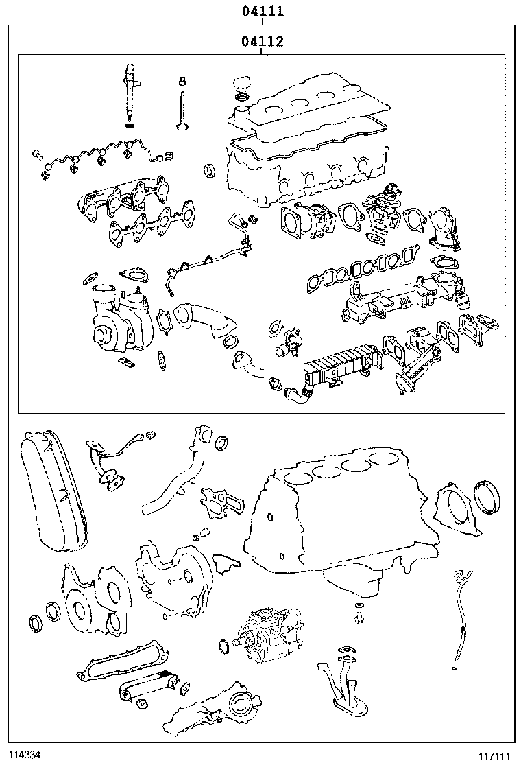  FORTUNER |  ENGINE OVERHAUL GASKET KIT