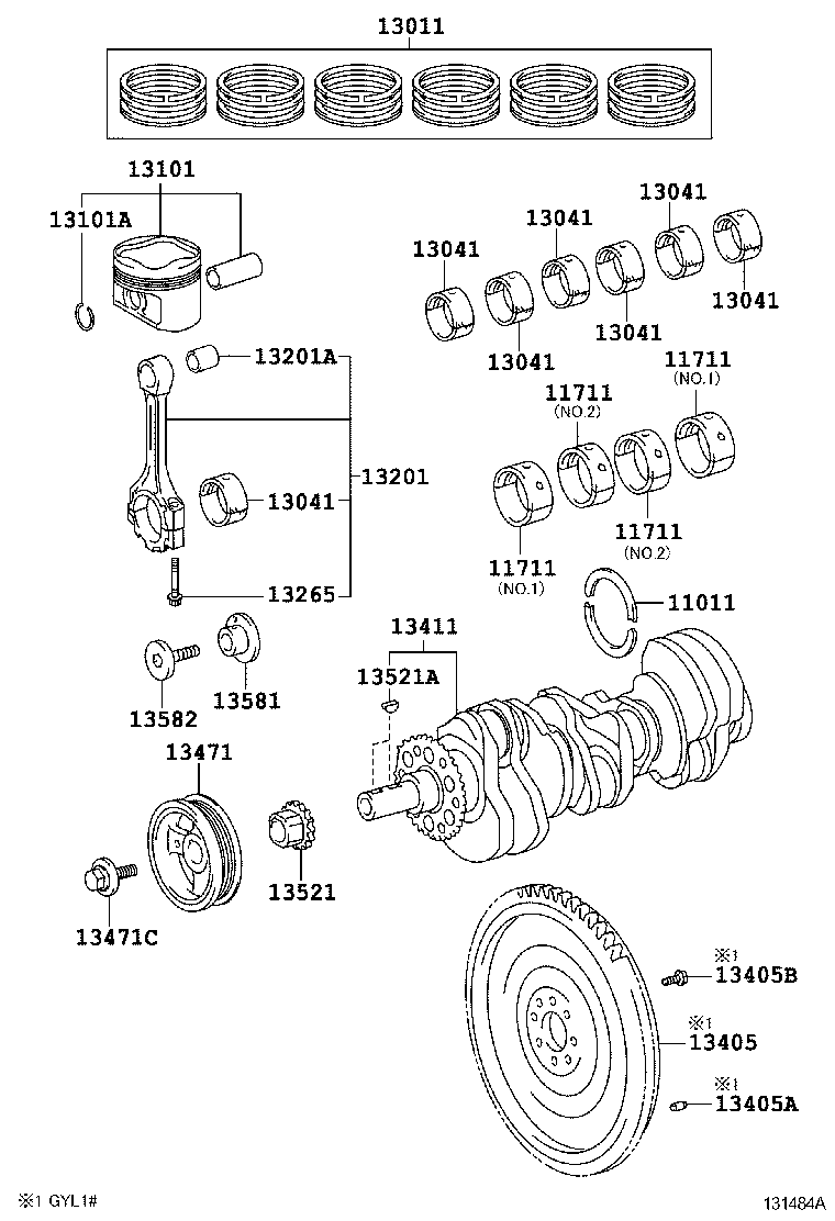  RX270 350 450H |  CRANKSHAFT PISTON