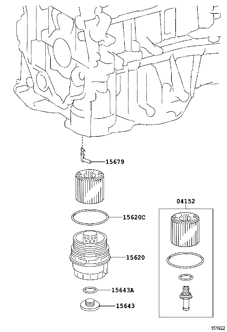 TOYOTA CAMRY HYBRID ASIAAVV50LJEXGBR TOOLENGINEFUEL OIL FILTER