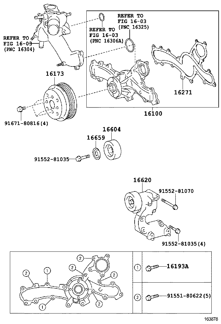  IS250C 300C |  WATER PUMP