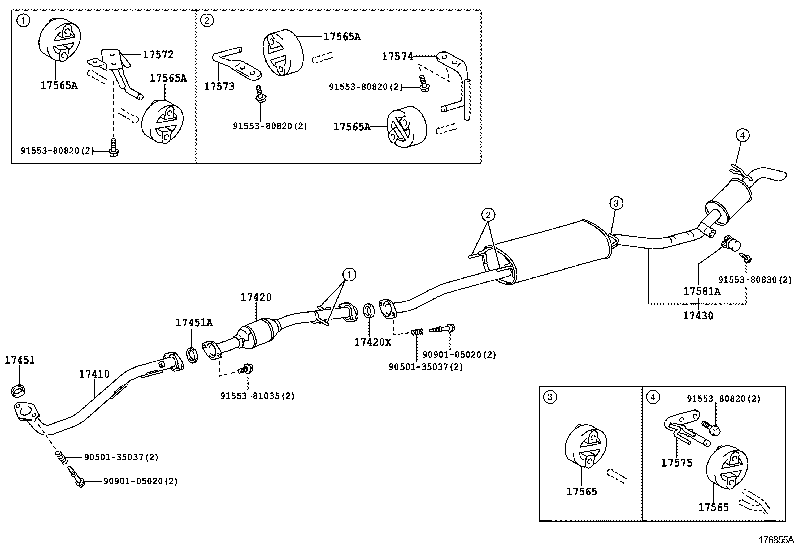  RX270 350 450H |  EXHAUST PIPE