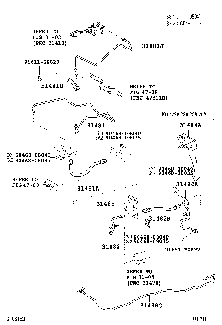  DYNA |  CLUTCH PEDAL FLEXIBLE HOSE