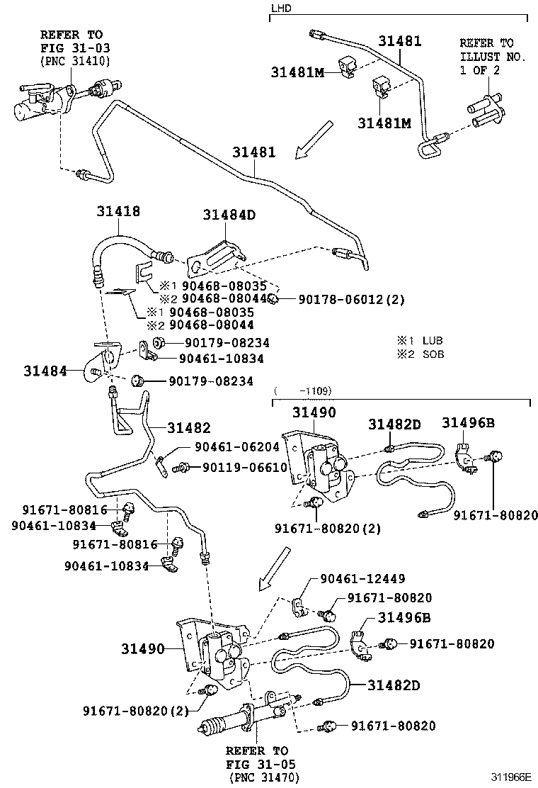  LAND CRUISER 200 |  CLUTCH PEDAL FLEXIBLE HOSE