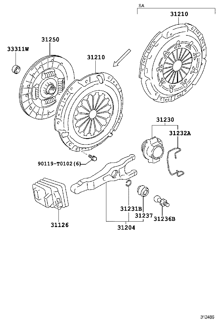  HILUX |  CLUTCH RELEASE FORK