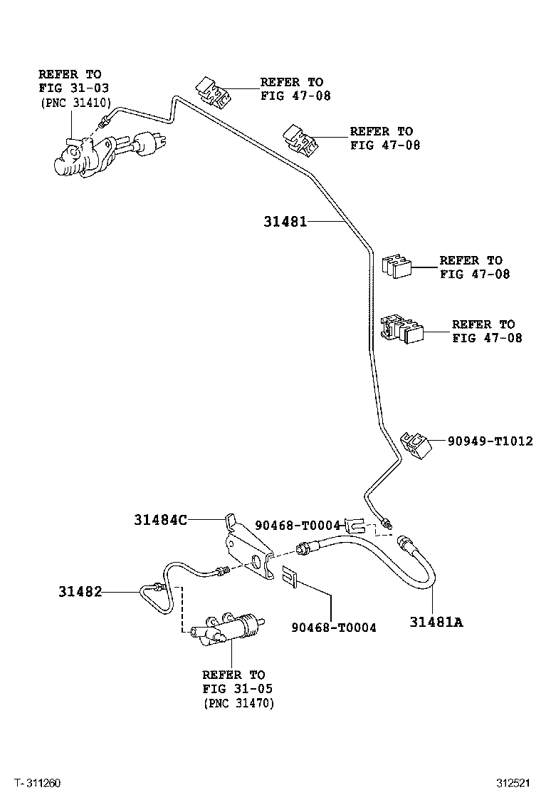  HILUX |  CLUTCH PEDAL FLEXIBLE HOSE