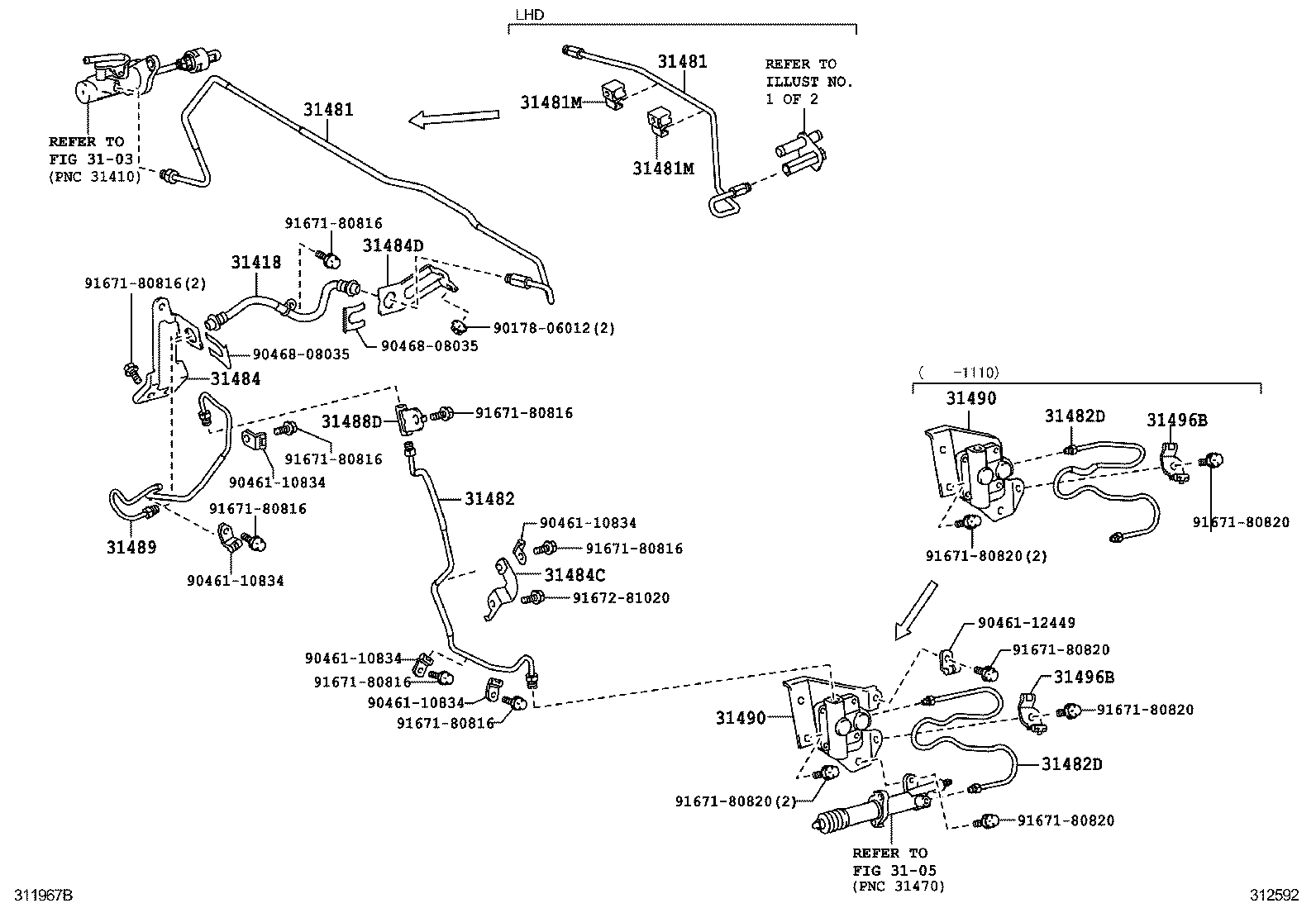  LAND CRUISER 200 |  CLUTCH PEDAL FLEXIBLE HOSE