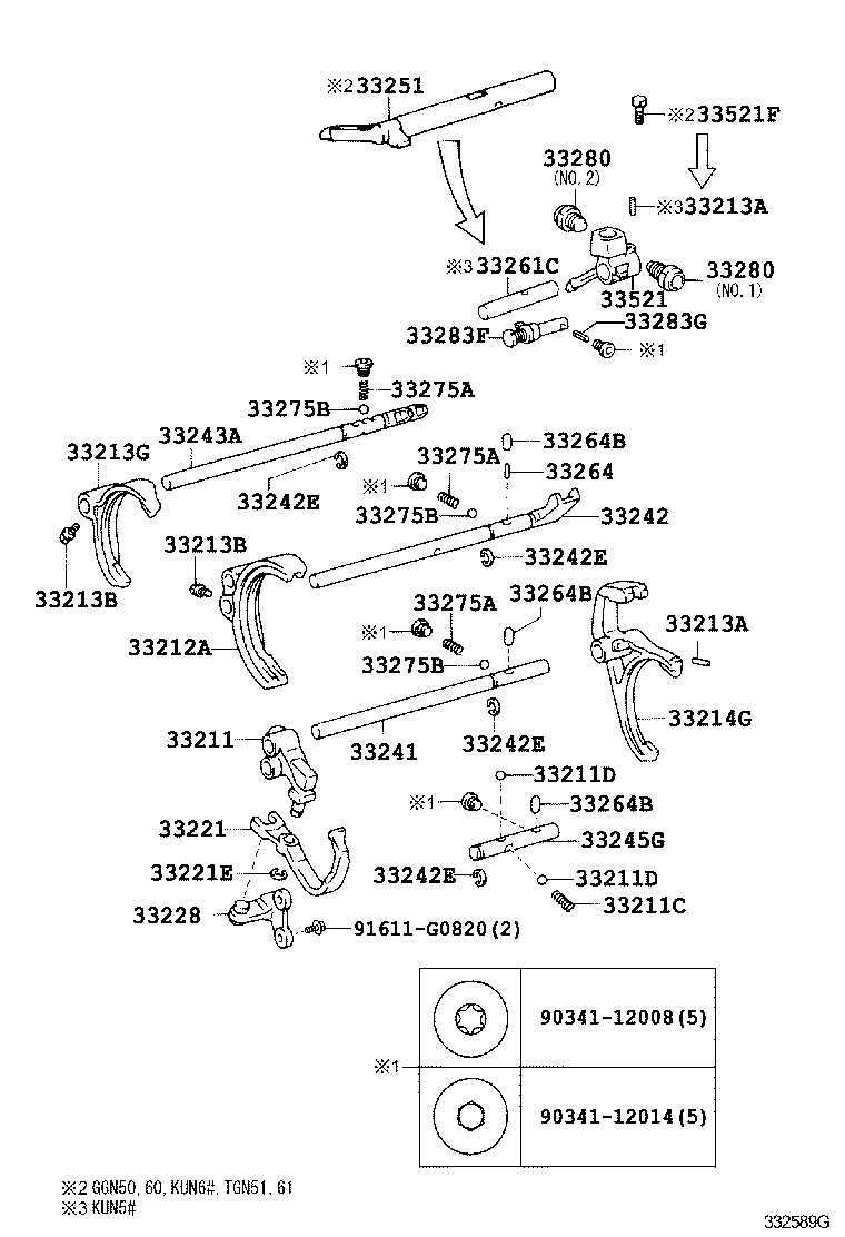 FORTUNER | GEAR SHIFT FORK LEVER SHAFT MTM