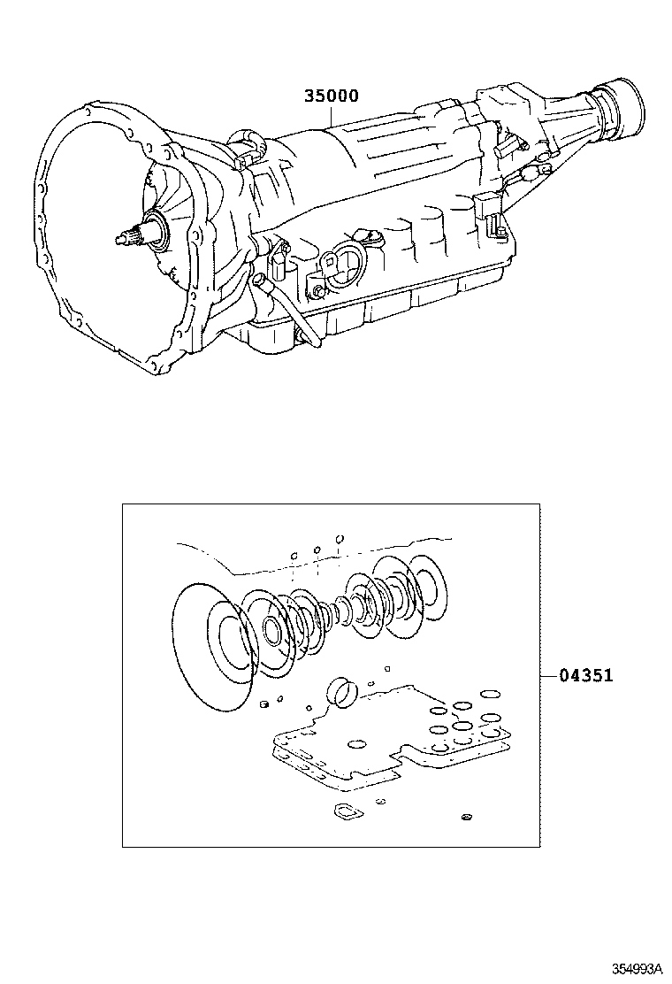  HIACE |  TRANSAXLE OR TRANSMISSION ASSY GASKET KIT ATM