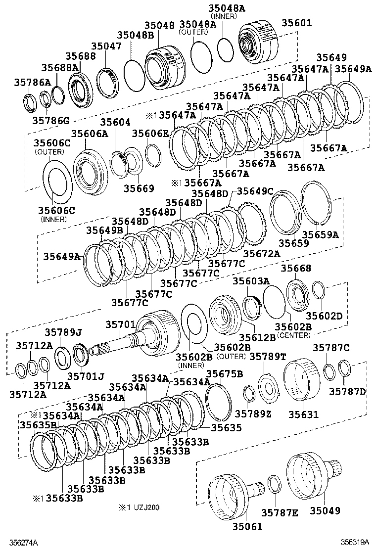  LAND CRUISER 200 |  BRAKE BAND MULTIPLE DISC CLUTCH ATM