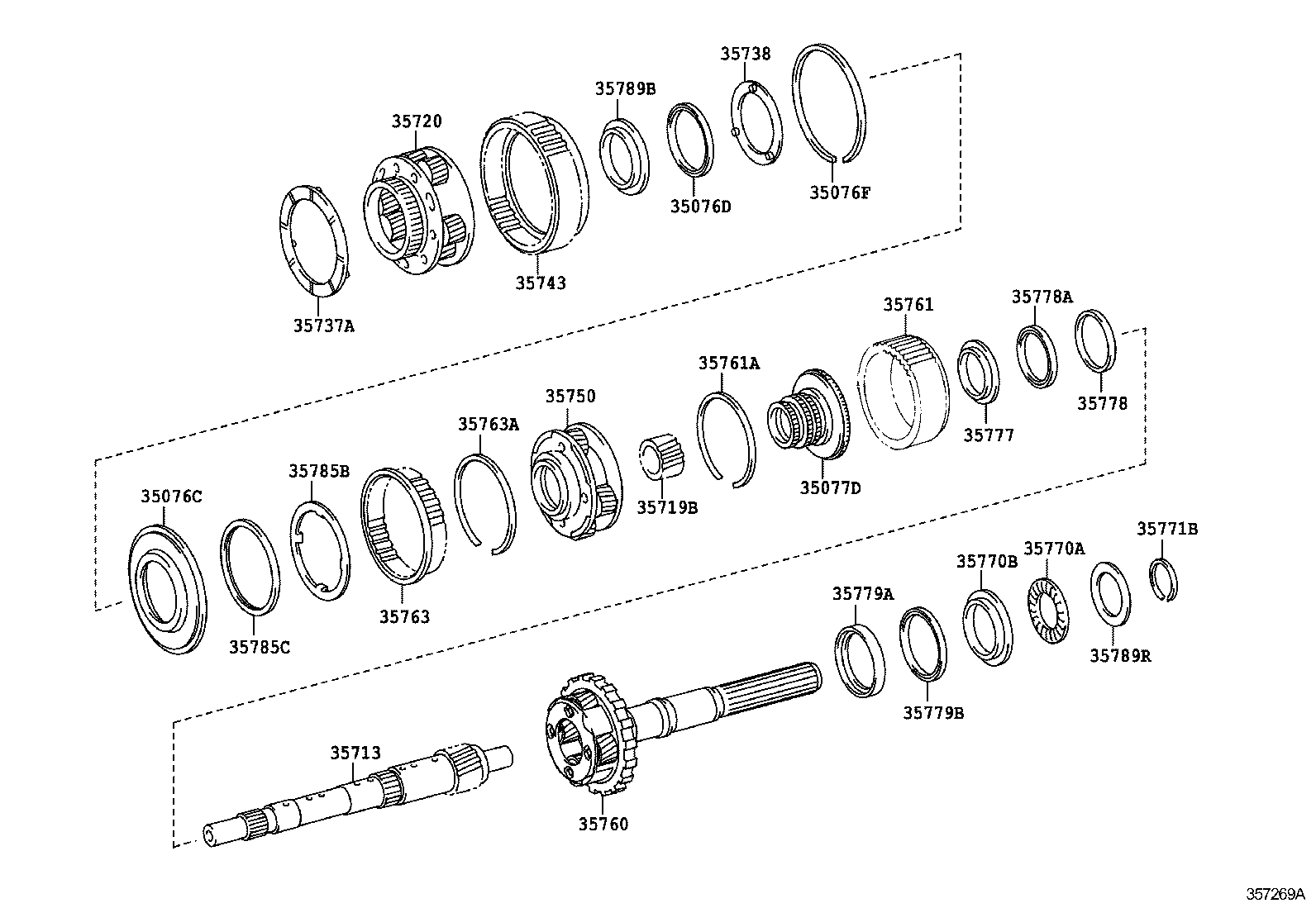  IS250C 300C |  PLANETARY GEAR REVERSE PISTON COUNTER GEAR ATM