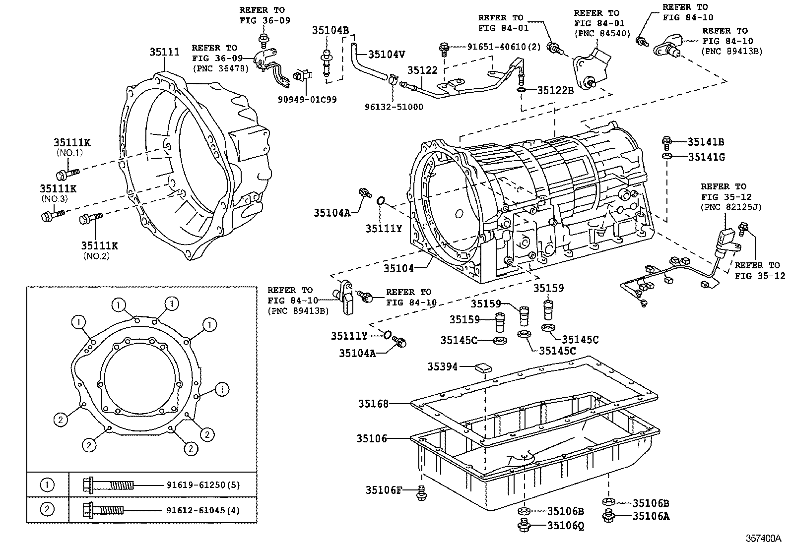  GX400 460 |  TRANSMISSION CASE OIL PAN ATM