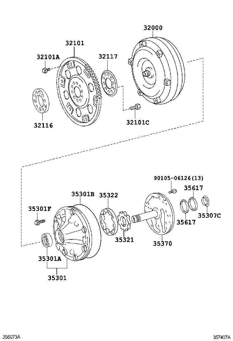  LAND CRUISER PRADO |  TORQUE CONVERTER FRONT OIL PUMP CHAIN ATM