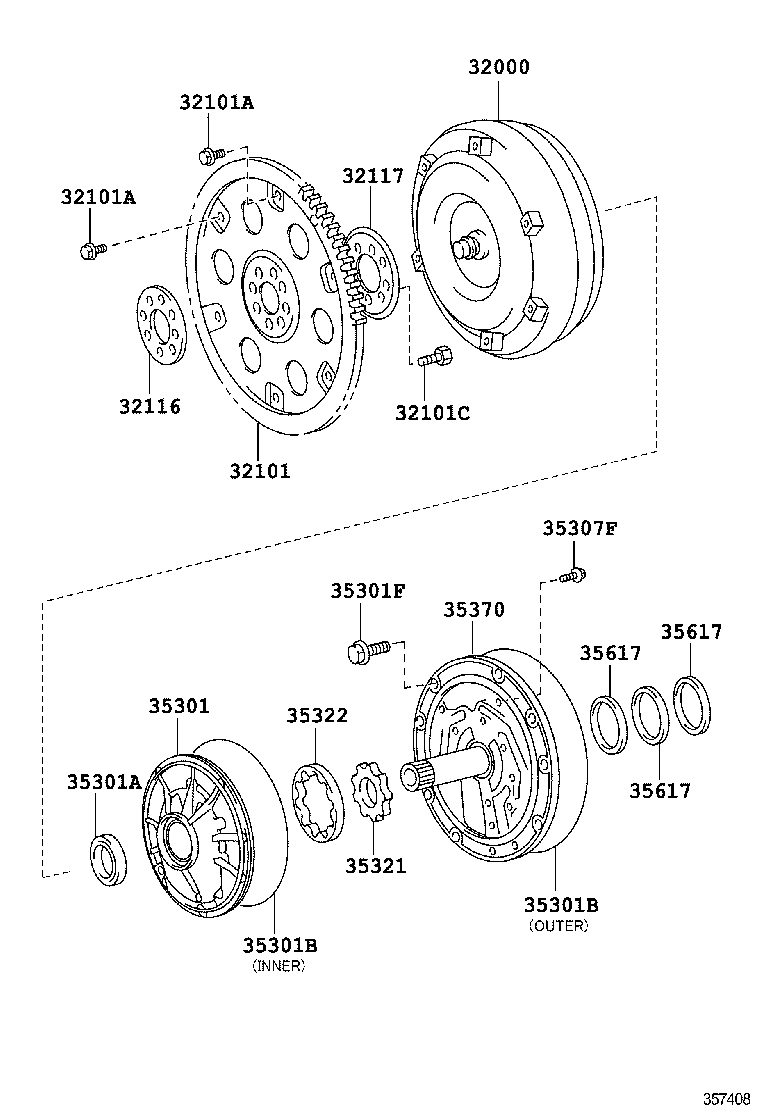  GX400 460 |  TORQUE CONVERTER FRONT OIL PUMP CHAIN ATM