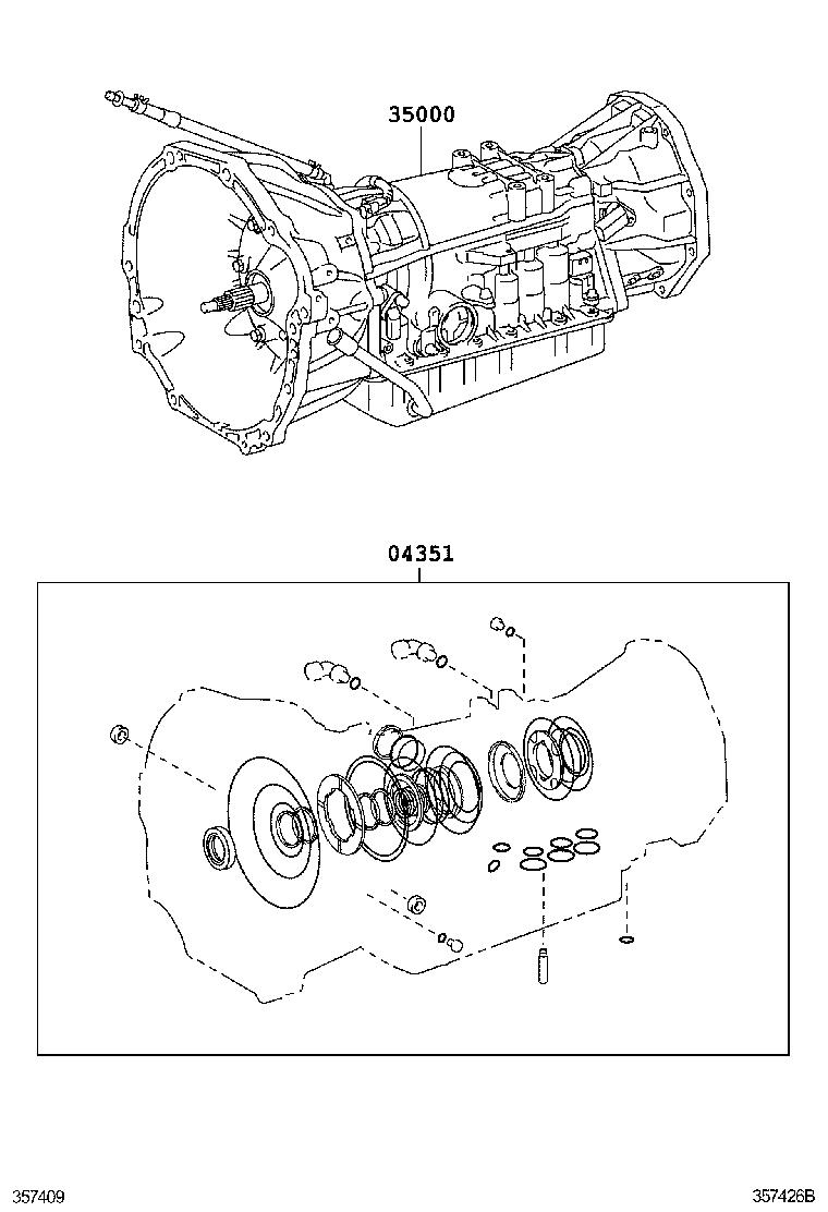  LAND CRUISER PRADO |  TRANSAXLE OR TRANSMISSION ASSY GASKET KIT ATM