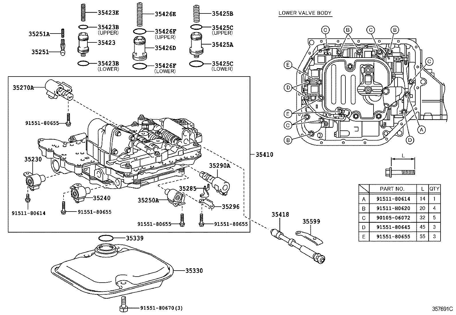  YARIS |  VALVE BODY OIL STRAINER ATM