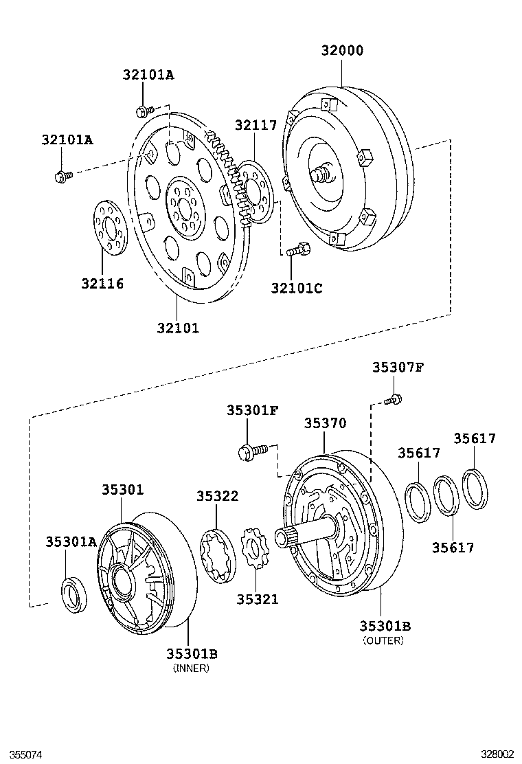  HILUX |  TORQUE CONVERTER FRONT OIL PUMP CHAIN ATM