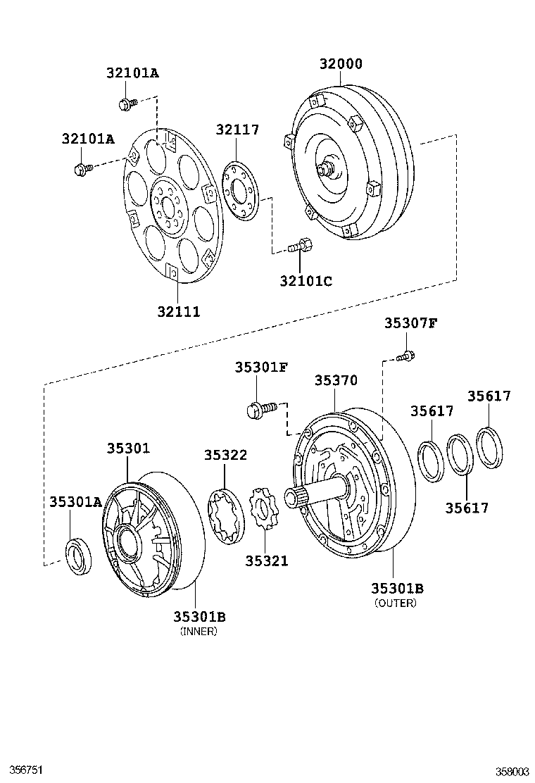 HILUX | TORQUE CONVERTER FRONT OIL PUMP CHAIN ATM