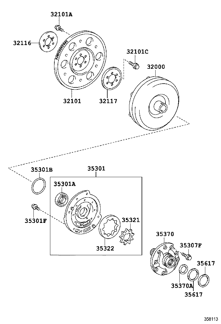  YARIS |  TORQUE CONVERTER FRONT OIL PUMP CHAIN ATM