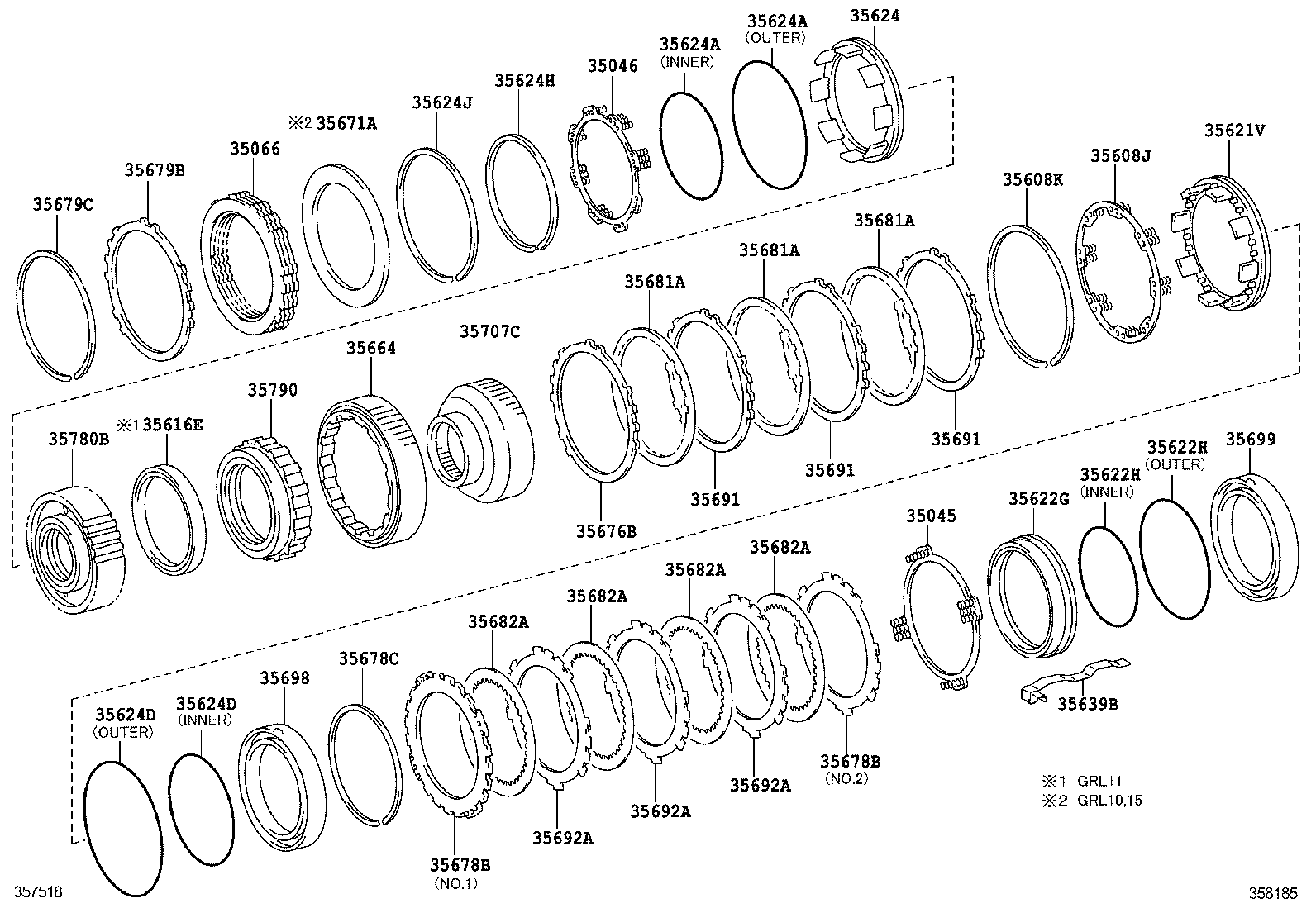 GS GS HYBRID | CENTER SUPPORT PLANETARY SUN GEAR ATM