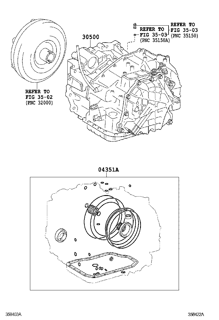  ES250 350 300H |  TRANSAXLE OR TRANSMISSION ASSY GASKET KIT ATM
